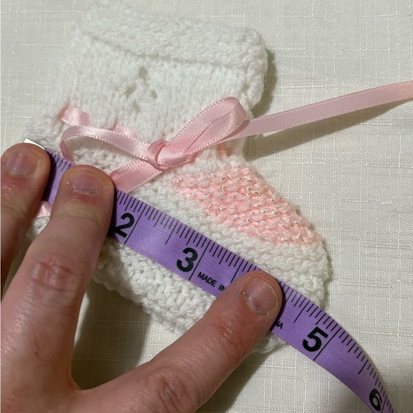 Vintage Pink and White Baby Knit Set - Picture 13 of 15